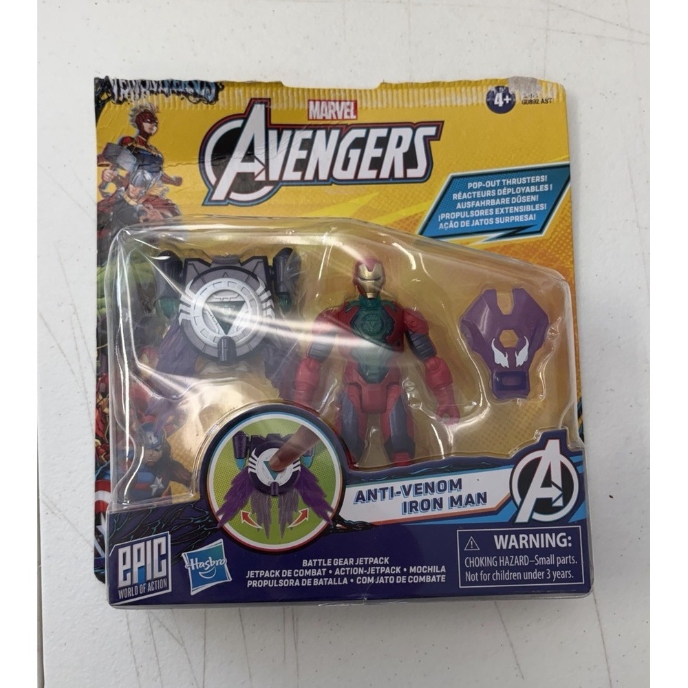 Avengers Anti-Venom Iron Man 4" Action Figure 2025 Epic Hero Marvel New Bx Dmg